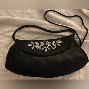 Black Valerie Stevens Satin Clutch